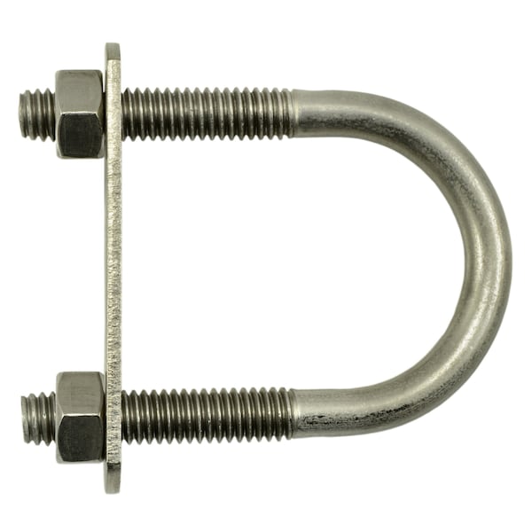 Midwest Fastener Round U-Bolt, 5/16"-18, 2 in W, 3-1/4 in H, Zinc Plated Steel, 10 PK 52267 - main